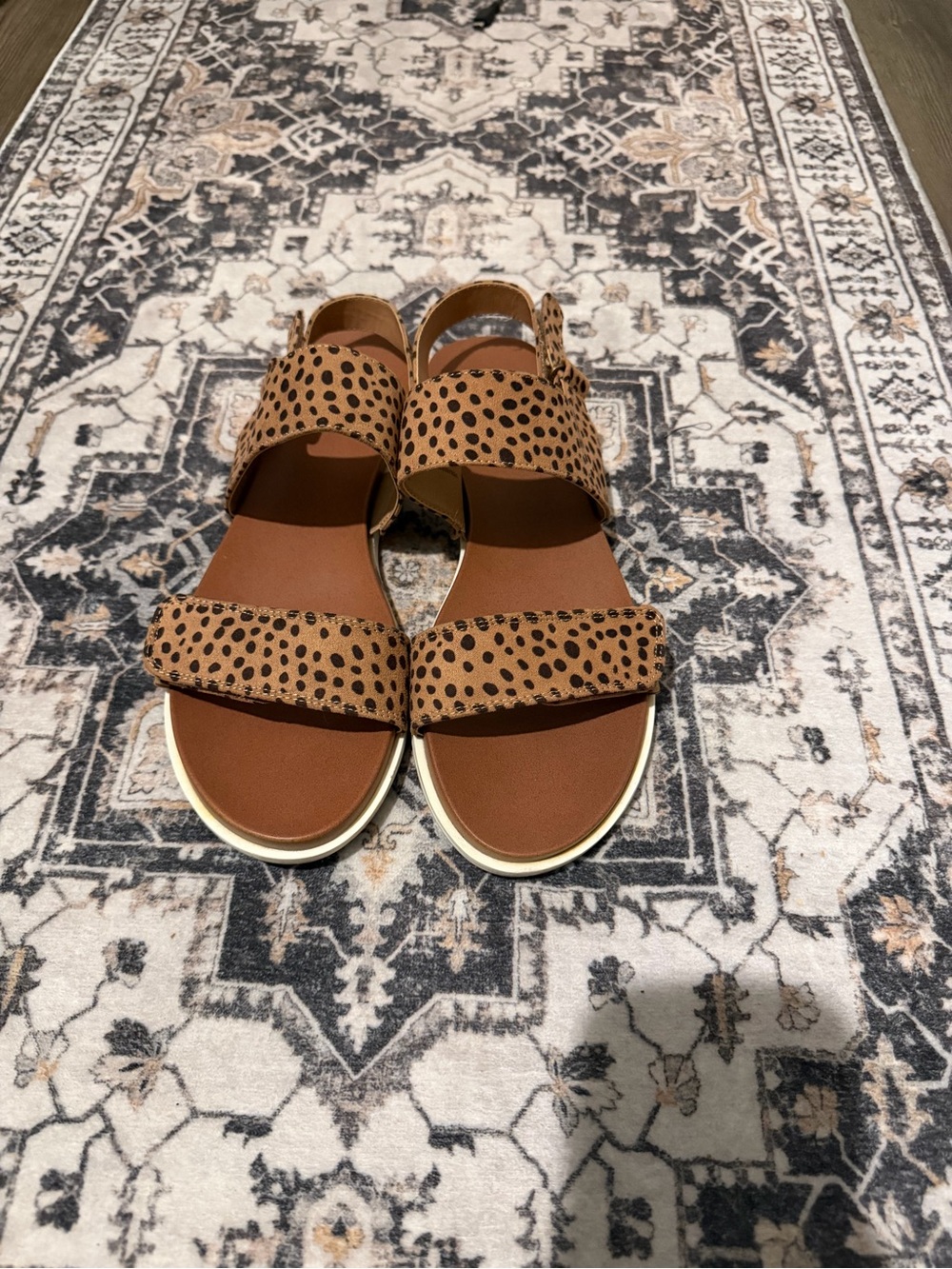 Universal Thread Leopard Print Open-Toe Sandals